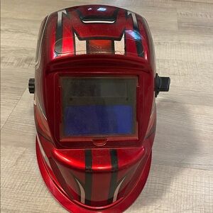 Red Welding Helmet